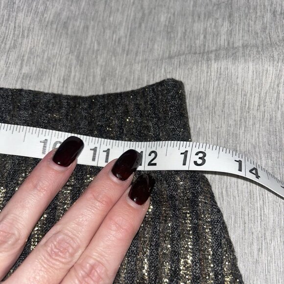 BCBGeneration Black Metallic Striped Off Shoulder Top & Pencil Skirt Set Small - Picture 9 of 12